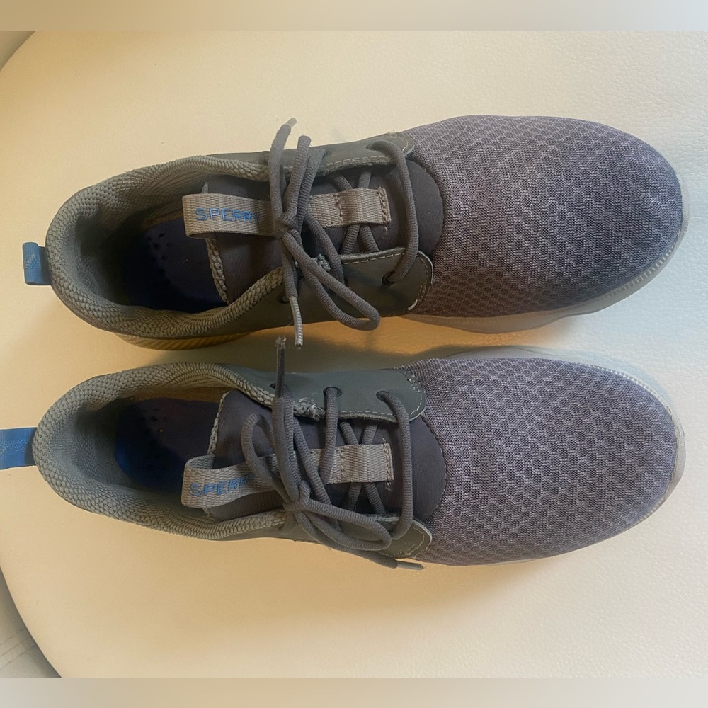 Mens Sperry Top Sider Fathom Black Grey Casual Boat Lace Up Shoes SIZE 9.5 - Picture 6 of 7